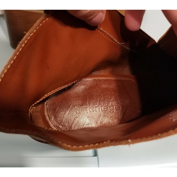 MIA Heritage Genessa Bark Chestnut Brown Suede Strappy Stacked Heel Booties 8.5 - Picture 7 of 9